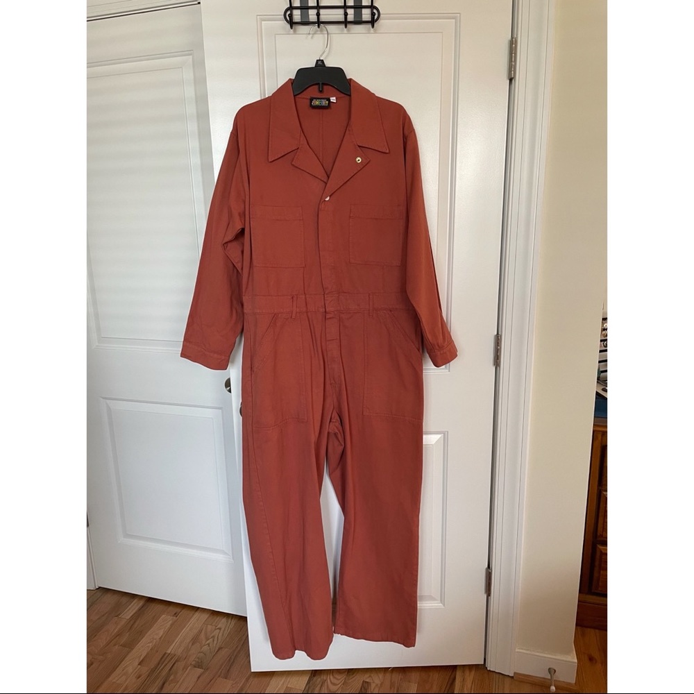 Big Bud Press long sleeve everyday jumpsuit clay red size XL
